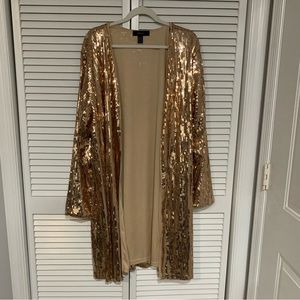 Forever 21 Women Rose Gold Sequin Jacket size 3X